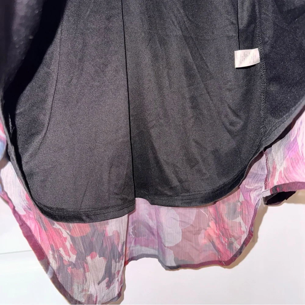 CJ Banks Purple Floral ruffle button down long sleeve Blouse top 1x NWT - Picture 9 of 16